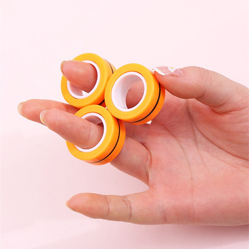 Anti-Stress Finger Magnetic Rings Kids Decompressi... – Grandado