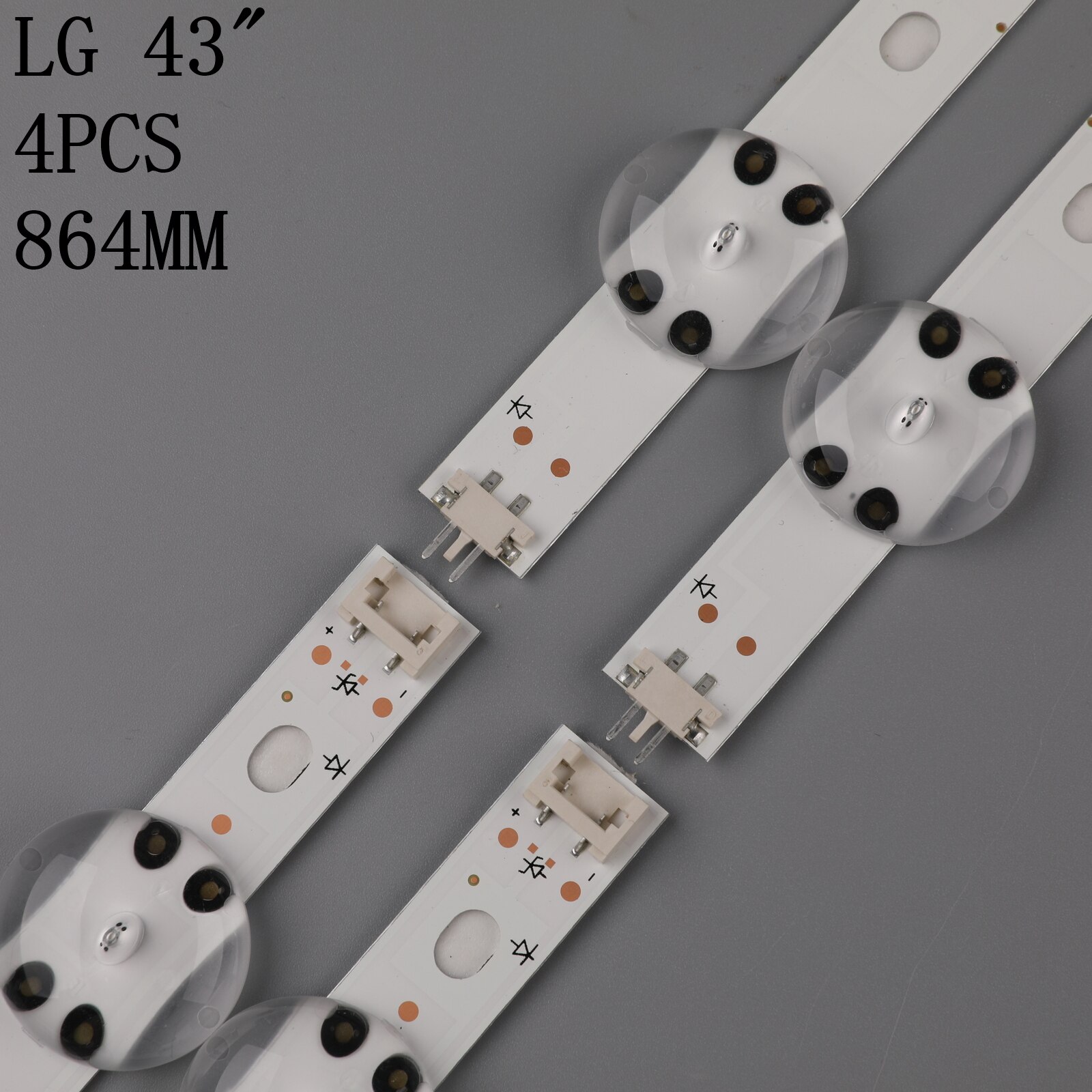Tira de LED para iluminación trasera 10 lámpara 6916L-2744A 6916L-2743A 6916L-2867B 2867A 2867G para LG 43 "V17 43LJ614V 43LV340C 43UJ670V LC430DQE