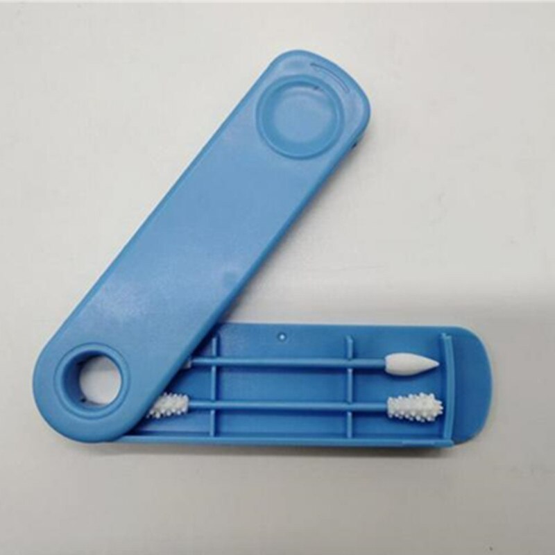 1 Box Reusable Cotton Swab Double-headed Ear Cleansing Cosmetic Silicone Buds Swabs Sticks For Cleaning Makeup: 03