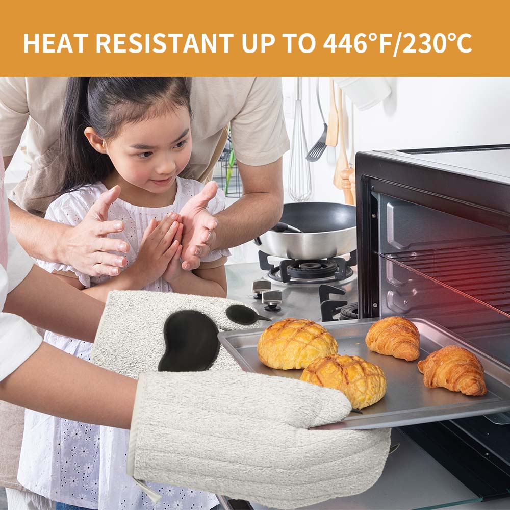 Polar bear hands Oven Mitts Silicone Anti-Scald Gloves Heat Resistant Thicken Heat Insulation Gloves Kitchen Microwave Baking