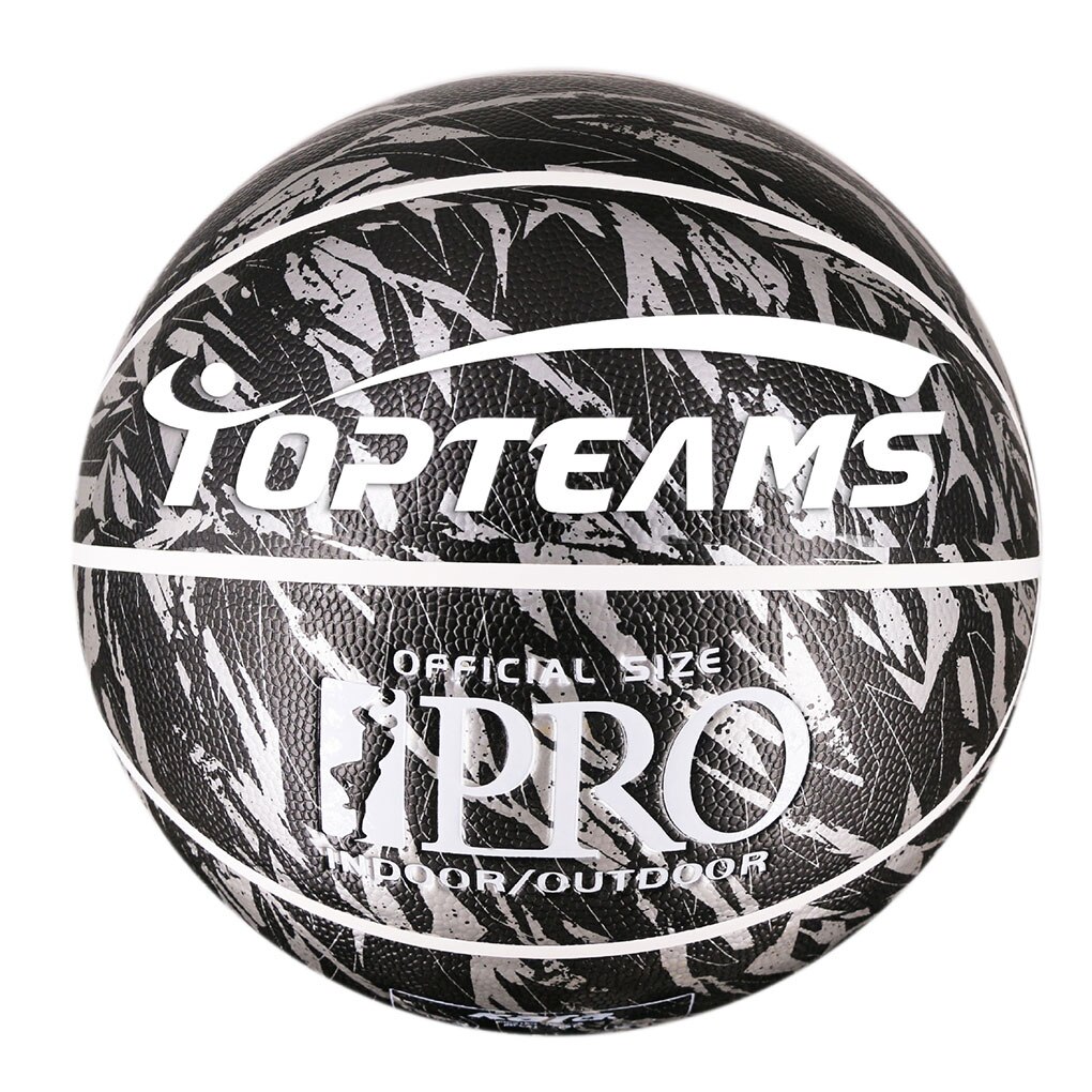 Basketball Adult Official Game No. 7 Basketball Club Ball Outdoor Indoor Match Training Men Women Basketball: Silver black