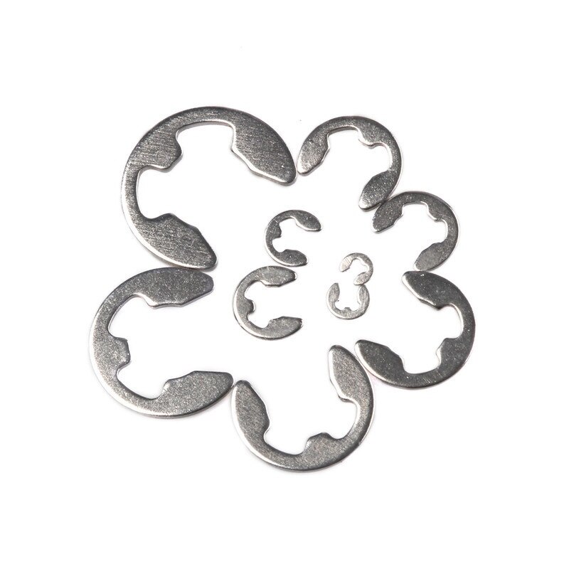 100pcs Bag 304 Stainless Steel E Type Circlip Retaining Ring External Circlip Snap Retaining Ringsstainless Steel Steel 1.5-7mm