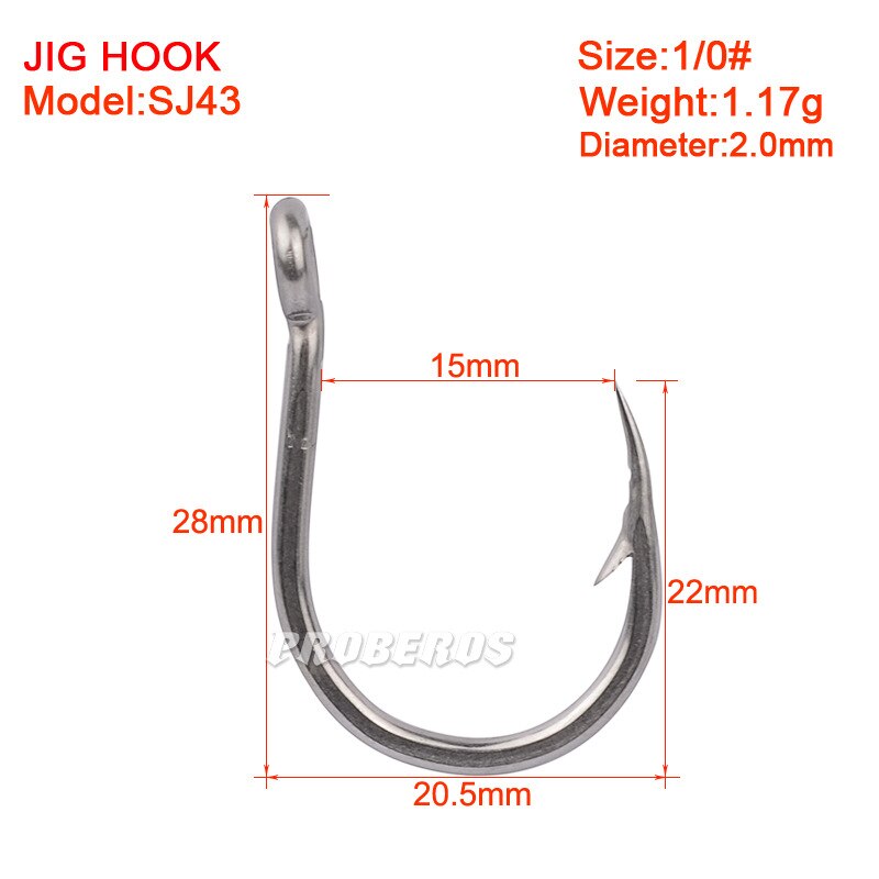 5/10Pcs Sea Fishing Stainless Steel Fish Hook Steel Barbed In Fly Hooks Worm Pond Fishing Bait Holder Jig Hole Pesca: WHITE