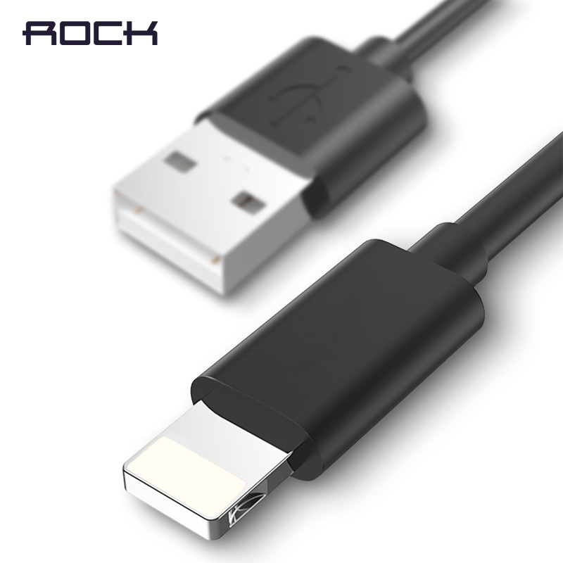 Rock originele usb-kabel voor iphone  x 8 7 plus datasynchronisatiekabel usb-oplaadkabel voor iphone 6 6s plus 5s 2.4a snellaadkabel