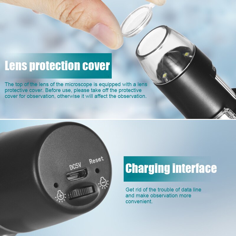 Wireless Digital WiFi USB Microscope Camera 50X to 1000X Magnification Mini Handheld Endoscope TP899