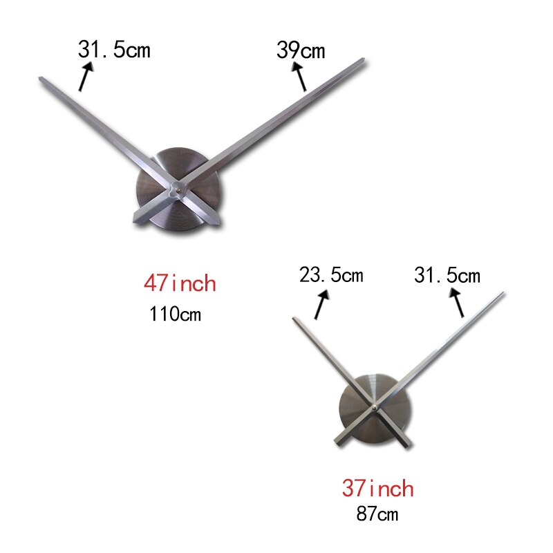 Veggklokke store dekorative klokker hjemmeinnredning 3d diy wallstickers stue reloj veggmaleri klistremerke