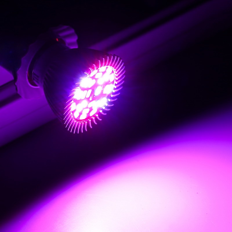 Fullspektrum led växtljus  e27 växande växtlampa  gu10 e14 lampa uv  ir 28 lysdioder  ac85-265v för växthus blomfrukter