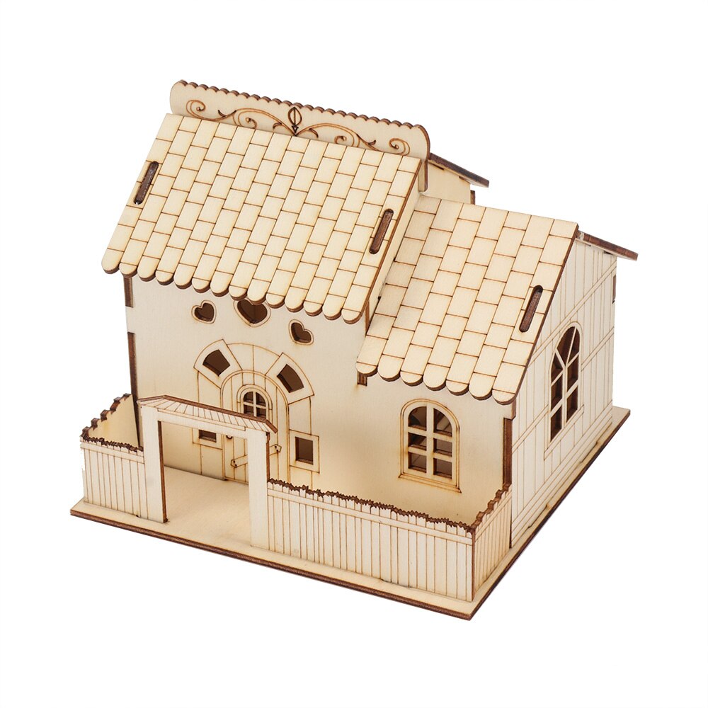 Moderne Gebäude Mit Blitz Nacht Lichter Romantische Villen Kleine Haus Einsparungen Dosen Holz Sparschwein Zu Hause Dekoration Für Art