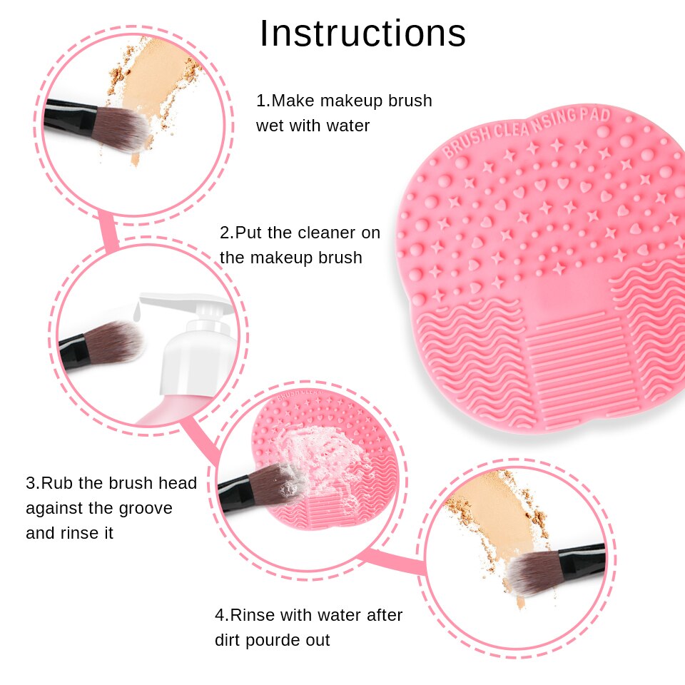 Neue 1PC Silikon machen-hoch Pinsel Reiniger Pad Waschen Pinsel Gel Reinigung matt Stiftung Pinsel Reiniger Kosmetische machen-hoch-Werkzeug