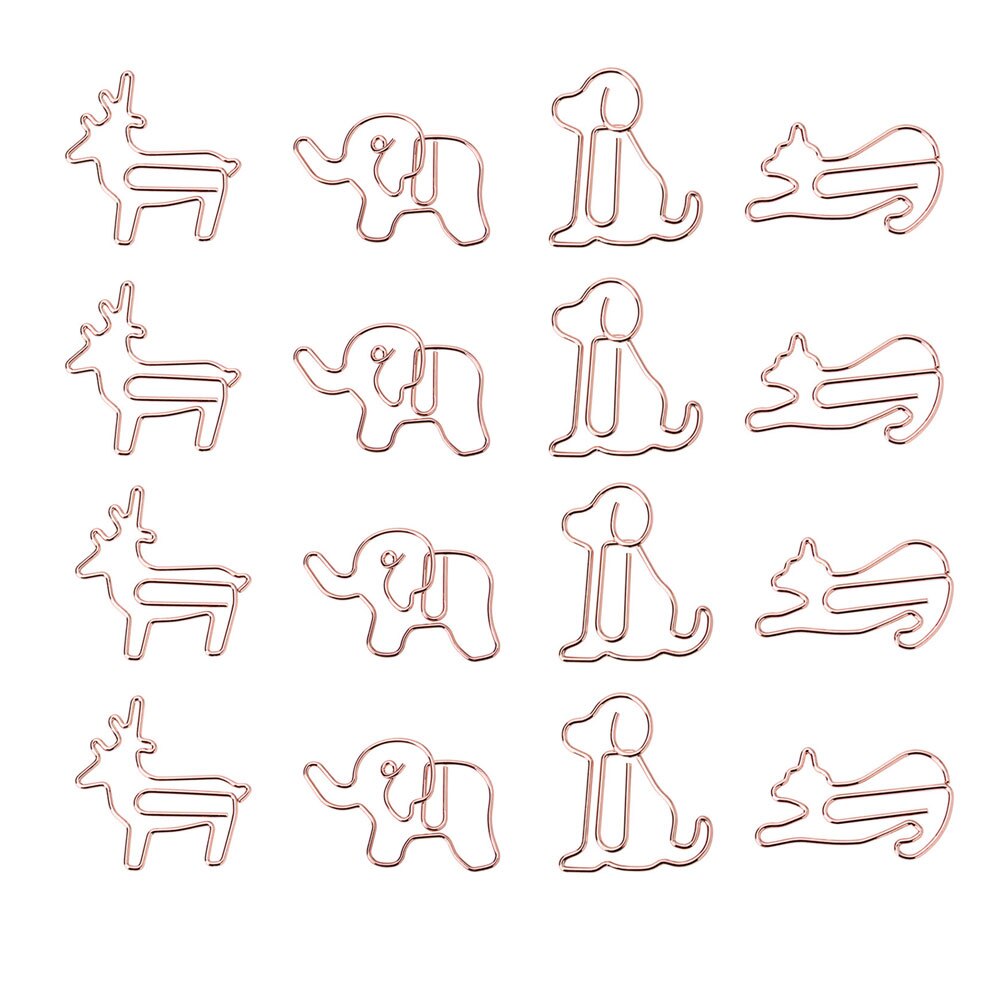 1 Set of Delicate Paper Clips Portable Animal Paperclips Household Elephant Paperclips
