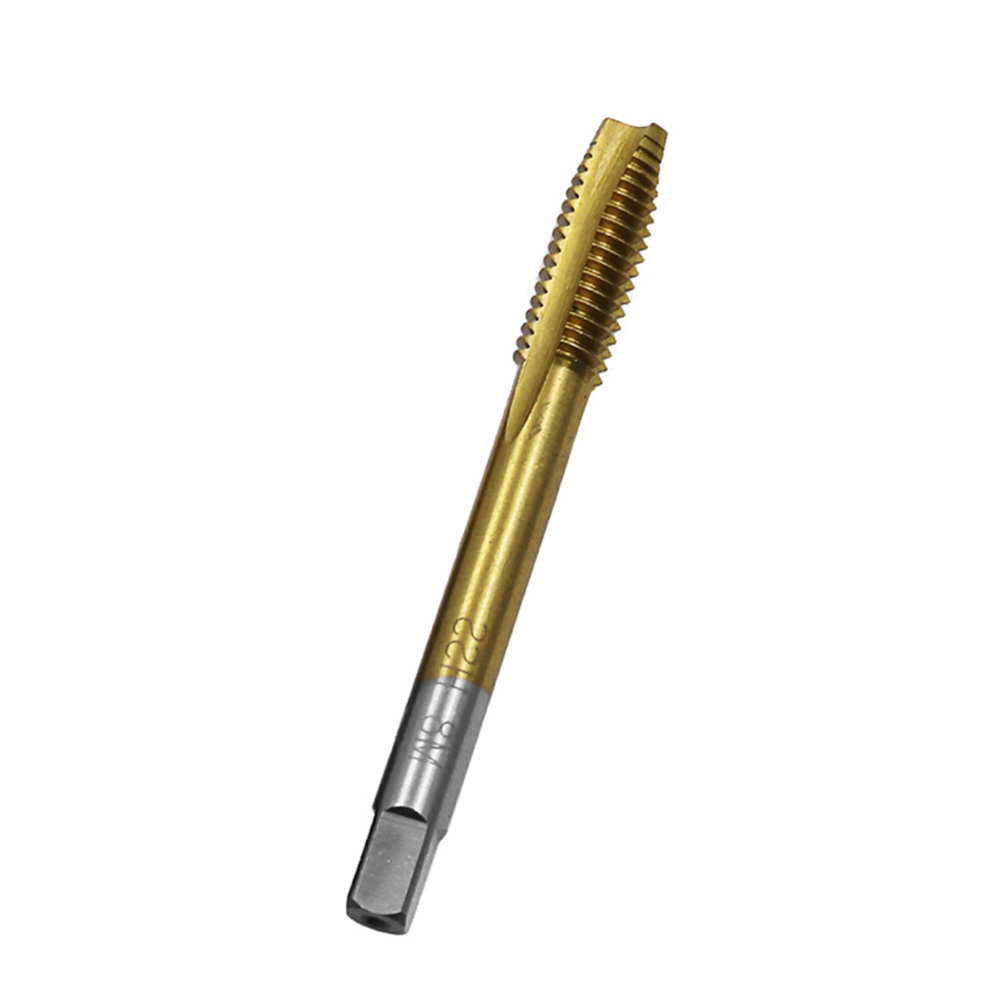 ////M8 Right Hand Screw Tap Durable Practical Drill Tools Thread High Speed Steel Spiral Point Cutting Straight Flute