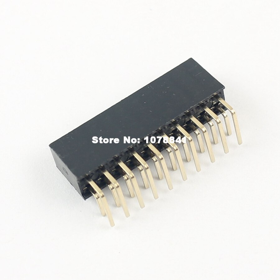 20 Stuks 2.54Mm Pitch 2X10 Pin 20 Pin Female Double Row Haakse Pin Header Strip