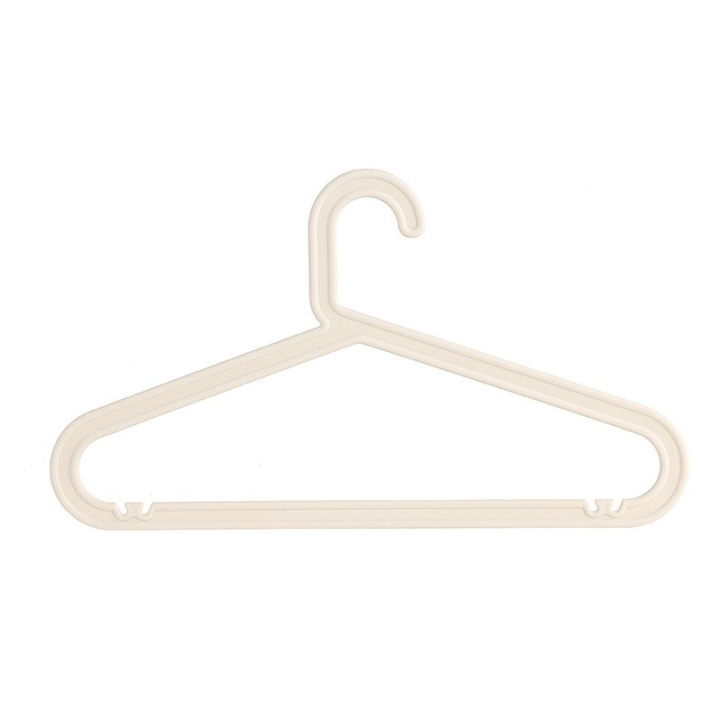 Cintre en plastique blanc pour adulte, 10 pièces, sans rayures, Support multifonctionnel antidérapant pour vêtements suspendus: Apricot