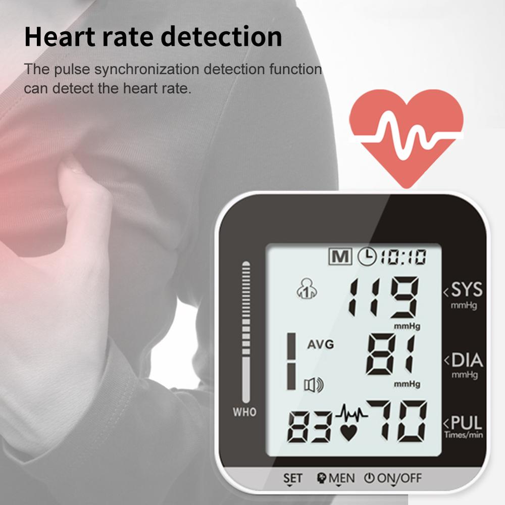 Bloeddrukmeter Draagbare Monitor Home Bp Bloeddrukmeter Met Manchet Bovenarm Automatische Digitale Bloeddrukmeter
