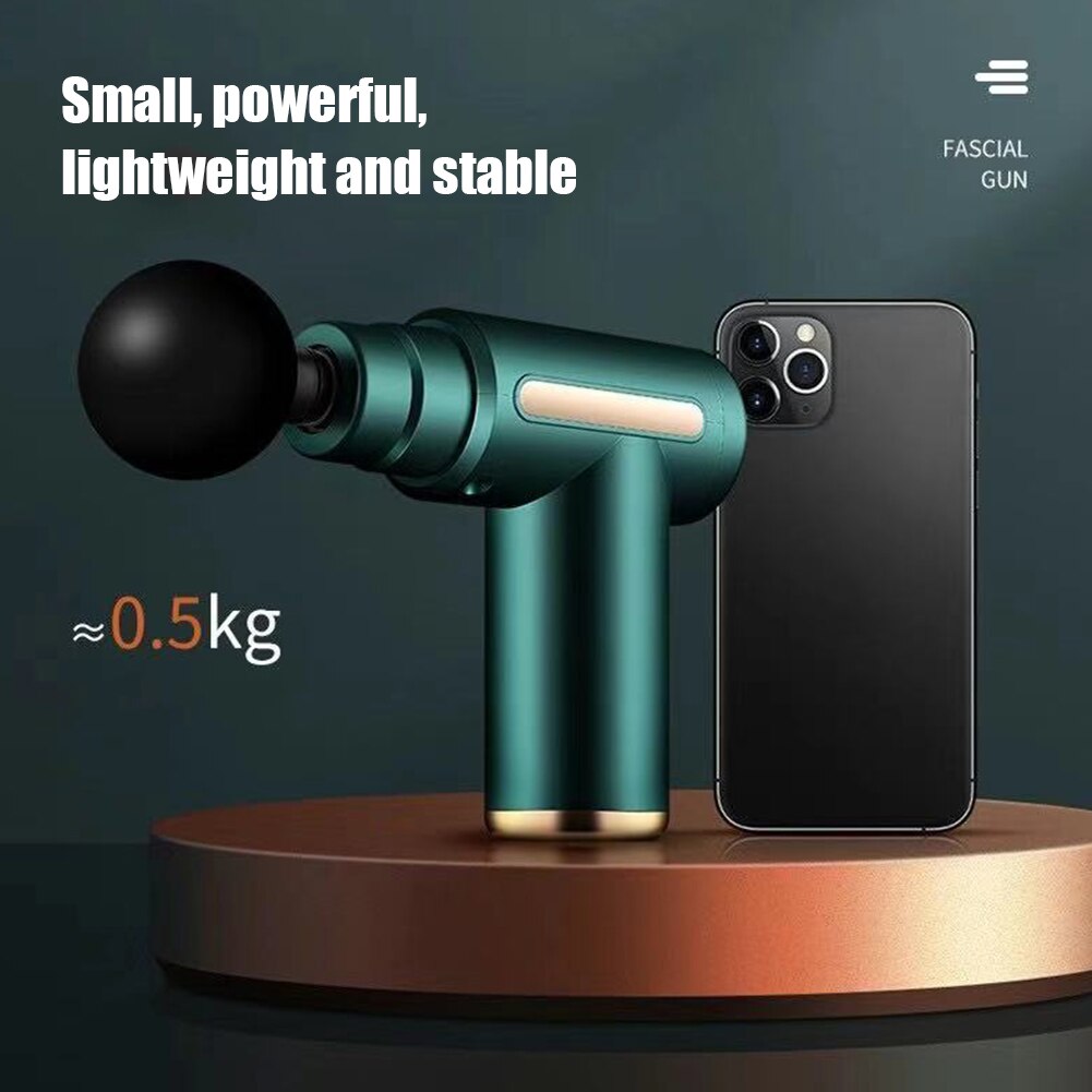 Mini Massage Gun Muscle Relaxation Pain Relief 4 Heads USB Rechargeable Back Massager Guns Fitness Vibrating Fascia Health Care