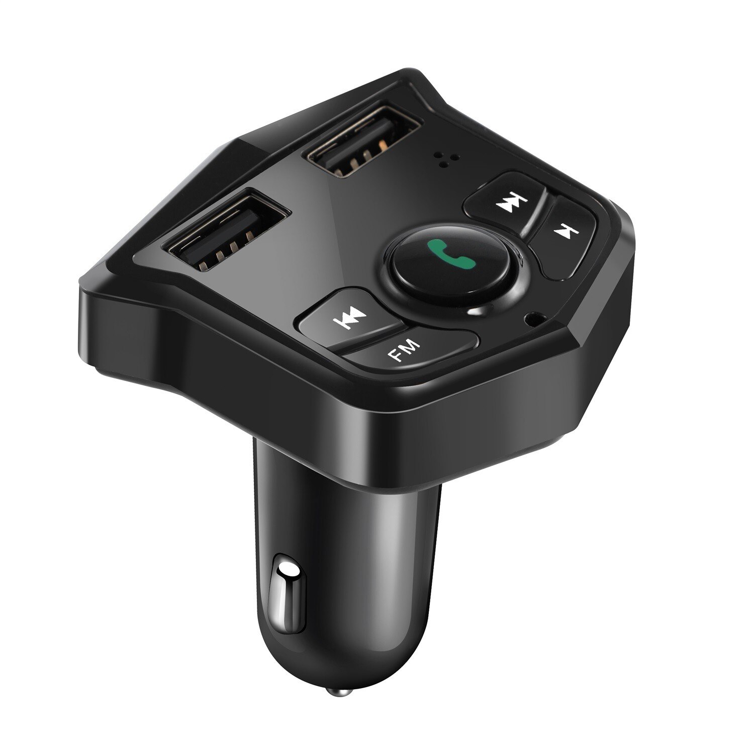 Bluetooth-compatible 5.0 FM Transmitter Car Player Kit Card Car Charger Quick 3.0 Dual USB Voltmeter Aux 12V 24V Car Transmitter