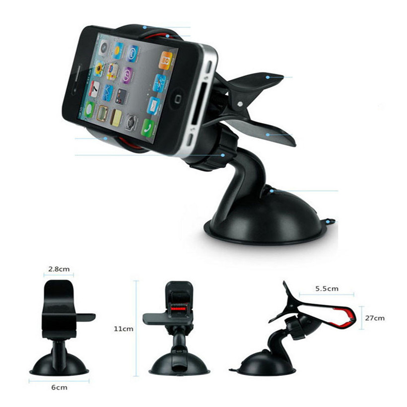 Universal Car Windshield Mount Stand Holder For iPhone 5S 6S / 6 Plus Phone GPS 0619