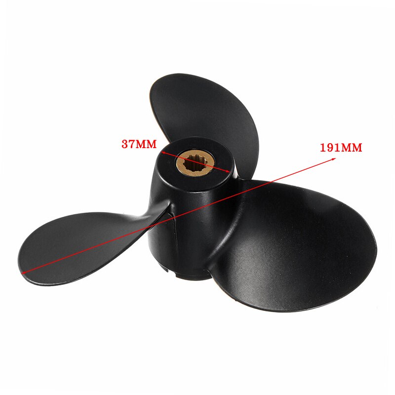 Hélice marina para motor fueraborda Suzuki, aleación de aluminio 7 1/2x7, 4-6HP, 10 dientes estriados, rotación de 3 cuchillas R, 58110-91JN0-019