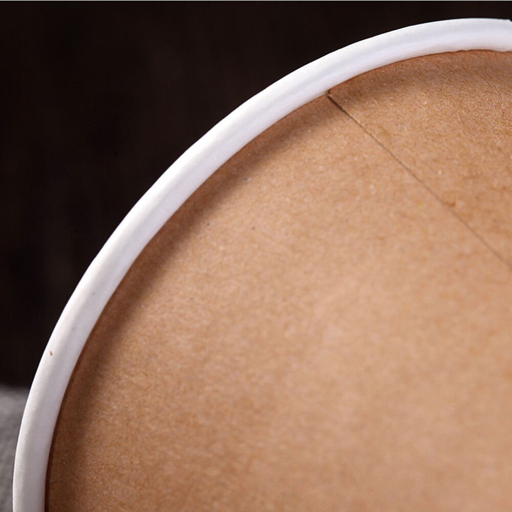 [ 100 stk] kaffekrus i brunt papir, engangs dobbelt fortykkelse forhindrer kaffekop 8/14/16 oz