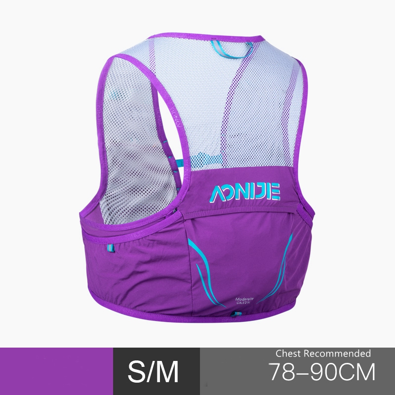 Aonijie 2.5L Ultralight Running Vest Outdoor Rugzakken Portable Hydration Pack Tassen Voor Camping Wandelen Fietsen Marathon C932S: SM Purple Bag