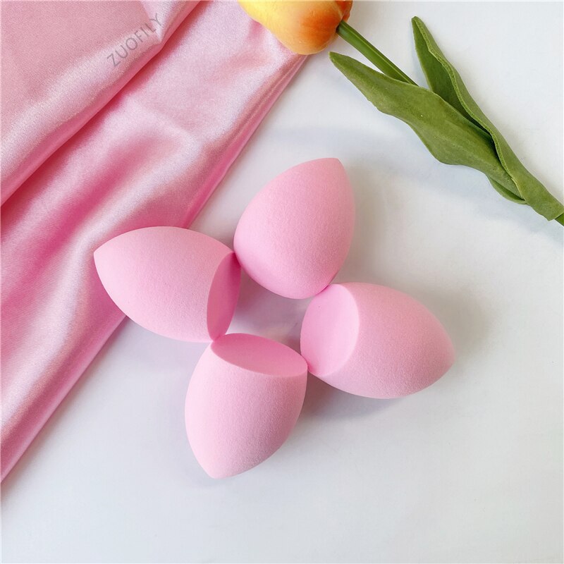 4Pcs/lot Cosmetic Puff Beauty Set Smooth Women Makeup Foundation Soft Sponge Puff Pure Blue Purple Color Beauty Tools: 4pc All Pink