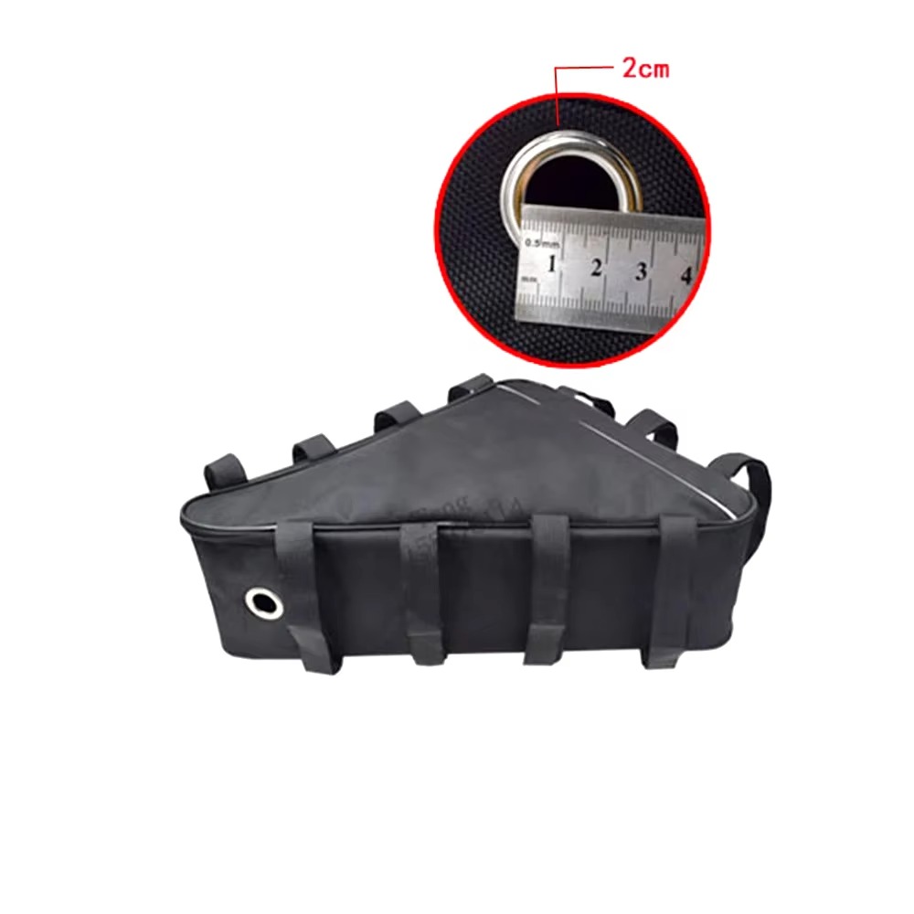Borsa per batteria per bicicletta elettrica borse per ciclismo a triangolo borsa per telaio per bici da strada MT borse per ciclismo borse per tubo anteriore per bicicletta di grandi dimensioni