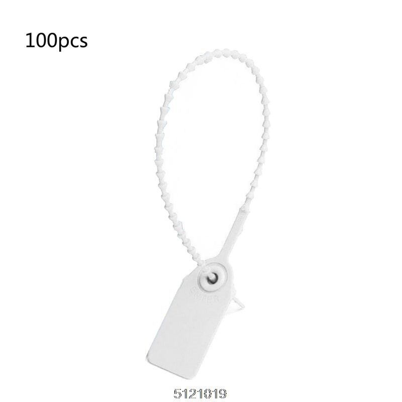 upuszczać Hurt 100 sztuk jednorazowe plastikowe ciągnąć-tite plomby Signage numerowane samego siebie zamki Dropshipping: 7HH1103944-W