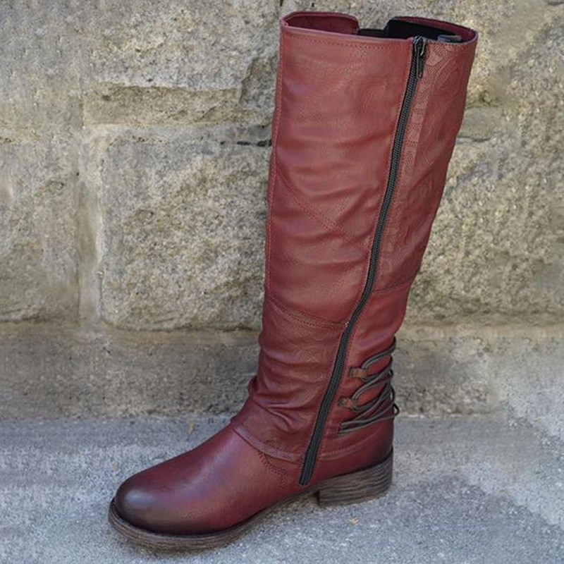Femmes décontracté Martin bottes femmes bottes plates bas femme cheville chaussures femme grande taille à lacets chaussures de