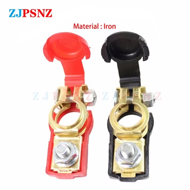 Car Battery Terminal Wire Cable Clamp Top Quick Post Terminal Positive Negative Electric Connector Clamps For Car Boat Motorhome: Gold