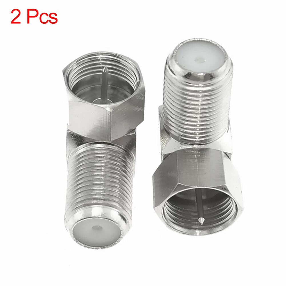 2 Stuks Coaxiale Haaks F Connector / Adapter Tv Vrouwelijke Socket 90 Graden Haakse Tv antenne Kabel Connector