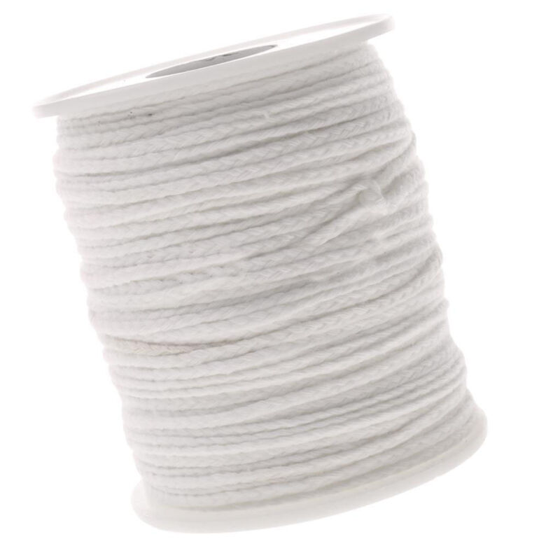 60M Spool of Cotton Square Braid Candle Wicks Wick Core for Candle Making