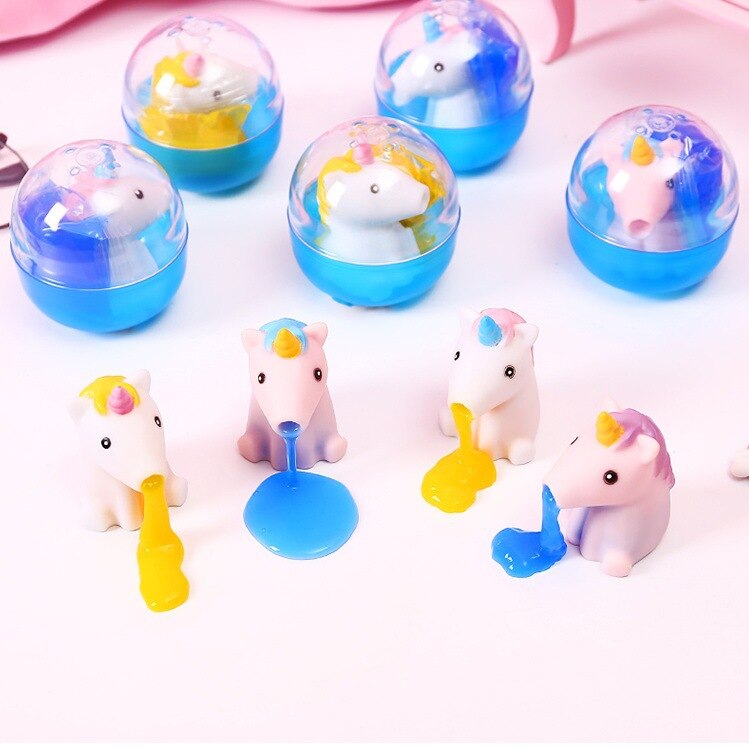 Puzle con forma de unicornio que vomita, juguete antiestrés, juguete para apretar, slime animal, ADHD EDC, juguete de escritorio cinético antiestrés