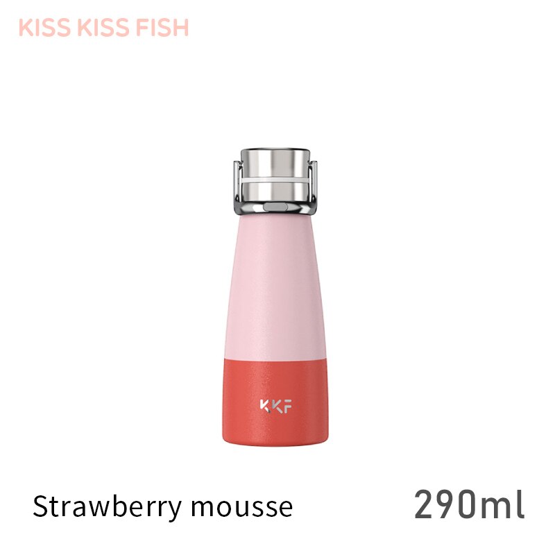 Arrived# KKF 475ml 290ml Thermos Cup 24H Water Cup Portable Mini Mugs: 290ml Pink2