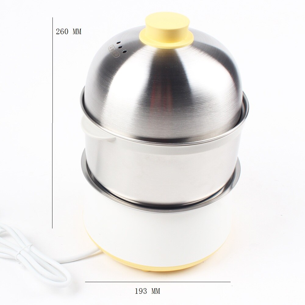 DMWD Double Layer Stainless Steel Egg Steamer Boiler Mini Multi Cookers Breakfast Maker Automatic Power Off 220V