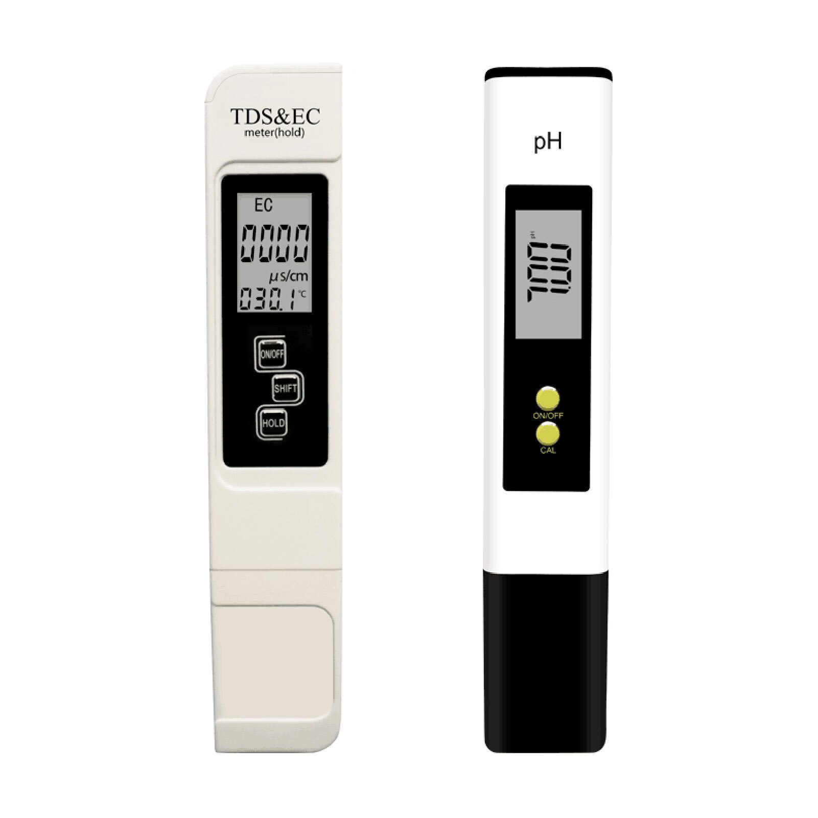 Ph Meter Water Detector Ph Acidometer Ph Waarde Test Prod Ec & Tds Geleidbaarheid Water Testen Pen Meter: White