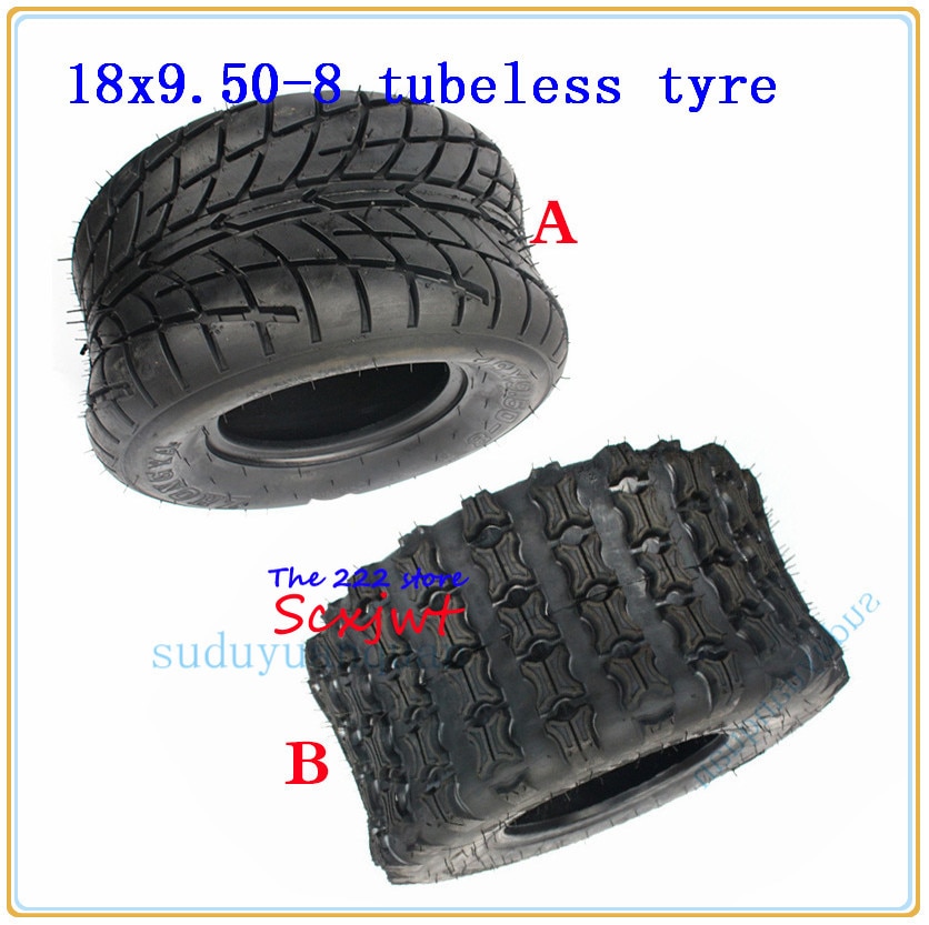 ATV 8-Inch Vacuum High Wear-Resistant Tires 18X9.50-8 Road Tires 18x9.5-8 240/55-8 Lawn Mower Garden Tractor Turf Tyres 4ply