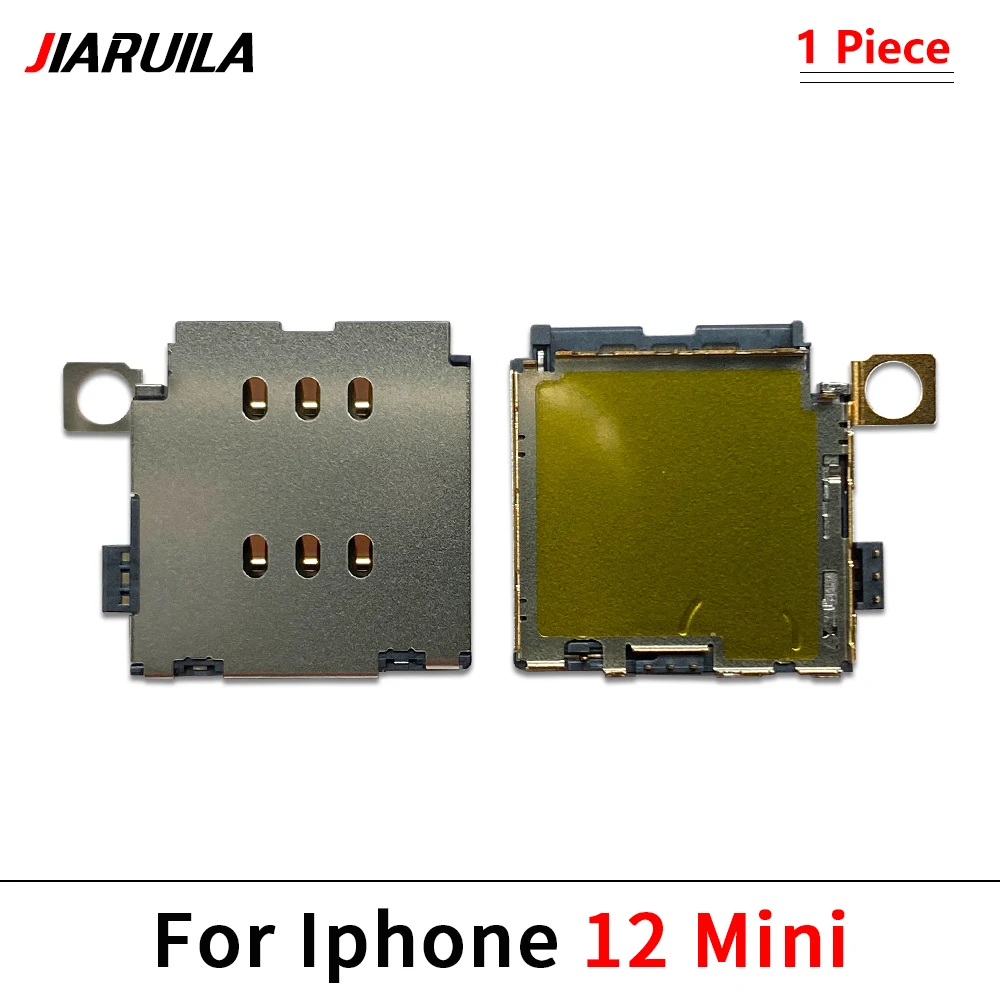 SIM Card Reader For Iphone 15 14 13 12 Pro Max Mini Plus Dual SIM Card Slot Socket Inner Adapter Flex Cable Replacement Parts: Brown