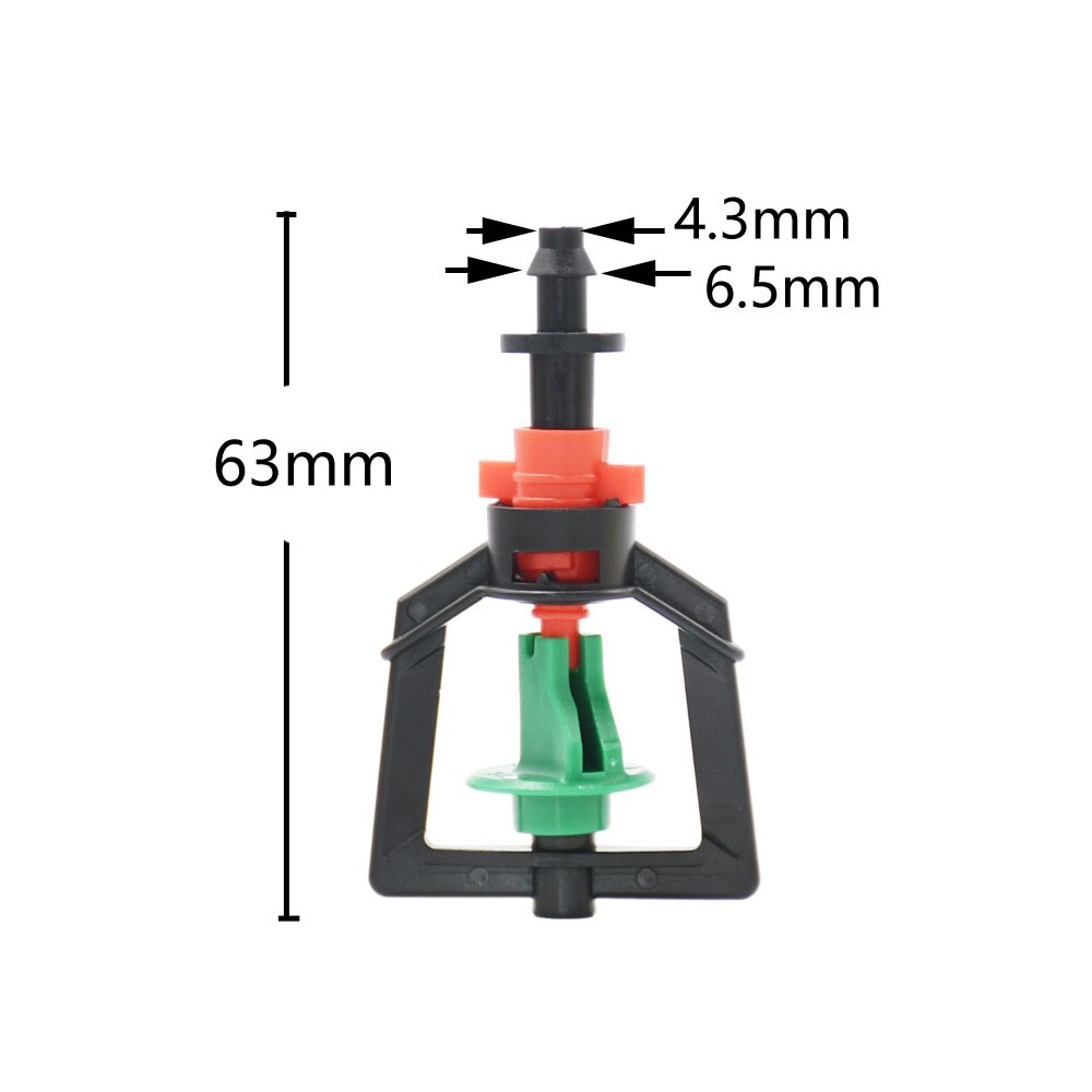 5Pcs Greenhouse 360 Refraction Micro Nozzle Garden Drip Irrigation Misting System Hanging Humidifier Sprayer w 4/7mm Barb: Burgundy