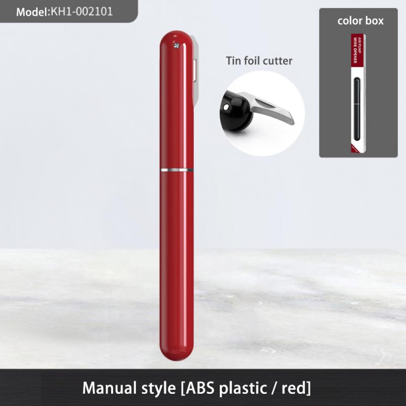 Sacacorchos a Presión para Botellas, Abridor Portátil de Acero Inoxidable, Seguro y Ecológico, Especial para Abrir Botellas de Vino, Accesorios para Barra de Bebidas: 02 red
