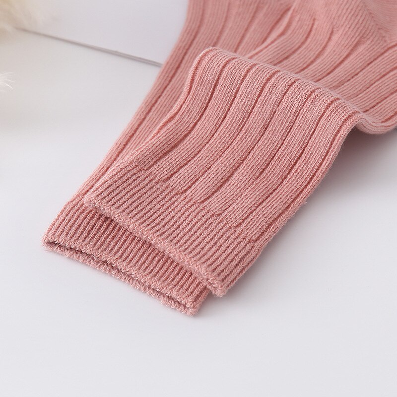 Cute Baby Girl Socks Soft Cotton Solid Kids Knee High Socks Spring Autumn Infant Toddler Children Long Socks Sokken