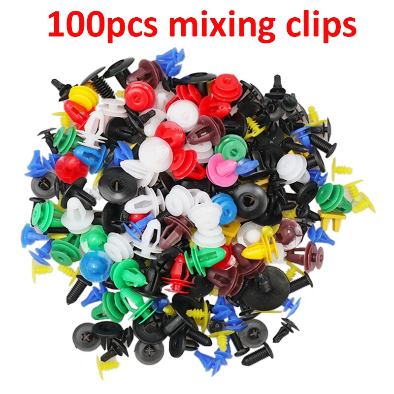 Auto Fastener Removal Tool Trim Dash Removal Klinknagel Clips Autodeur Panel Installer Cover Auto Trim Removal Tools Schroevendraaier: 100Pcs mixing clips