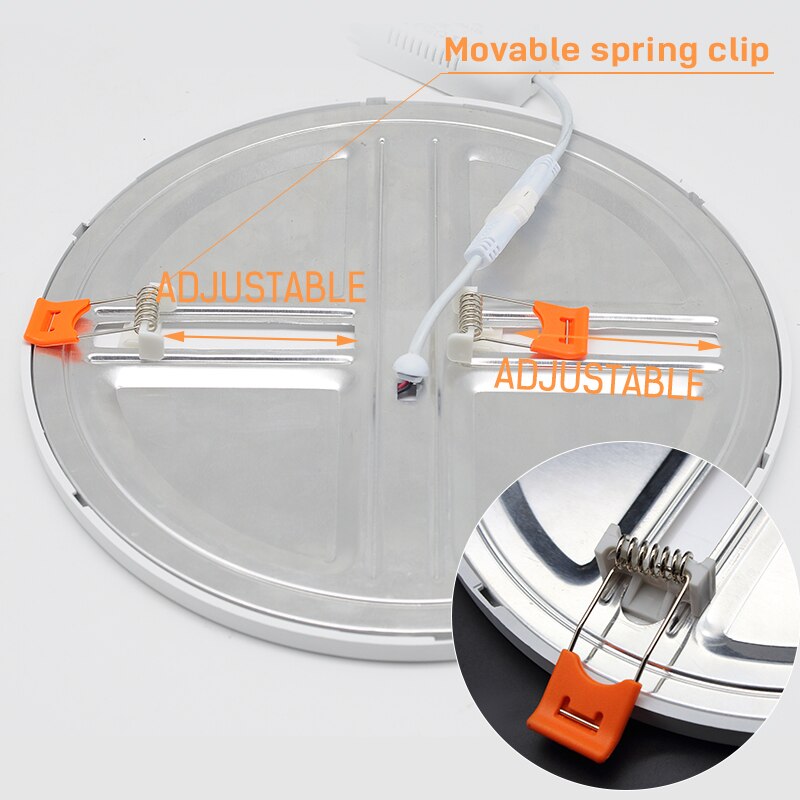 Square Round LED Panel Lights Ultra thin Recessed Downlight 6W 8W 15W 20W 220V Panel lamp Ceiling Lamp White/Warm white Patent