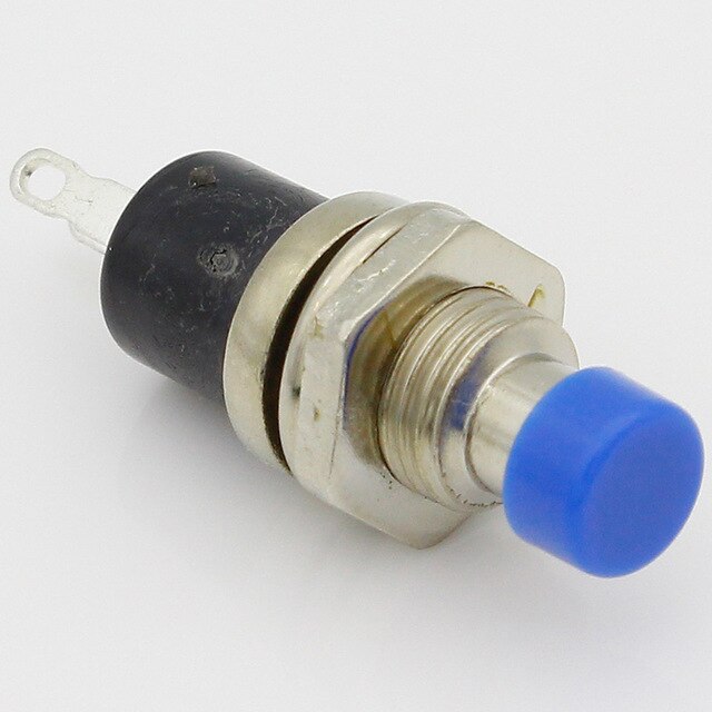 12pcs 7mm Momentary Push button Switch PBS-110 Press the reset switch Momentary On Off Push Button Micro Switch Normally Open NO: Blue