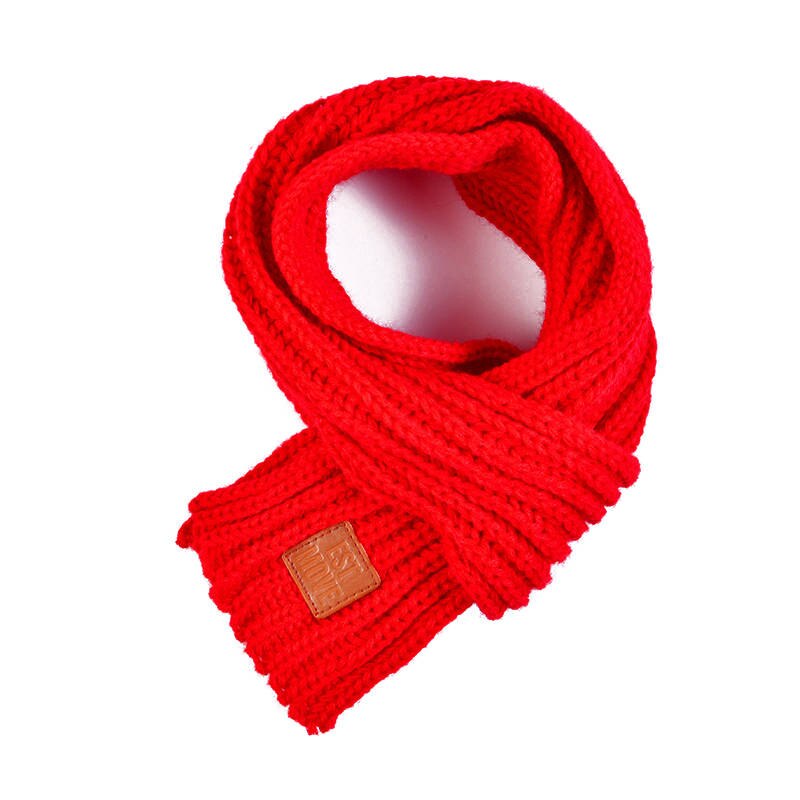 Écharpe d'hiver pour animaux de compagnie, grand foulard en tricot doux pour grands chiens, Bandana chaude pour chiens et chats, écharpe épaisse et chaude pour animaux de compagnie: Red