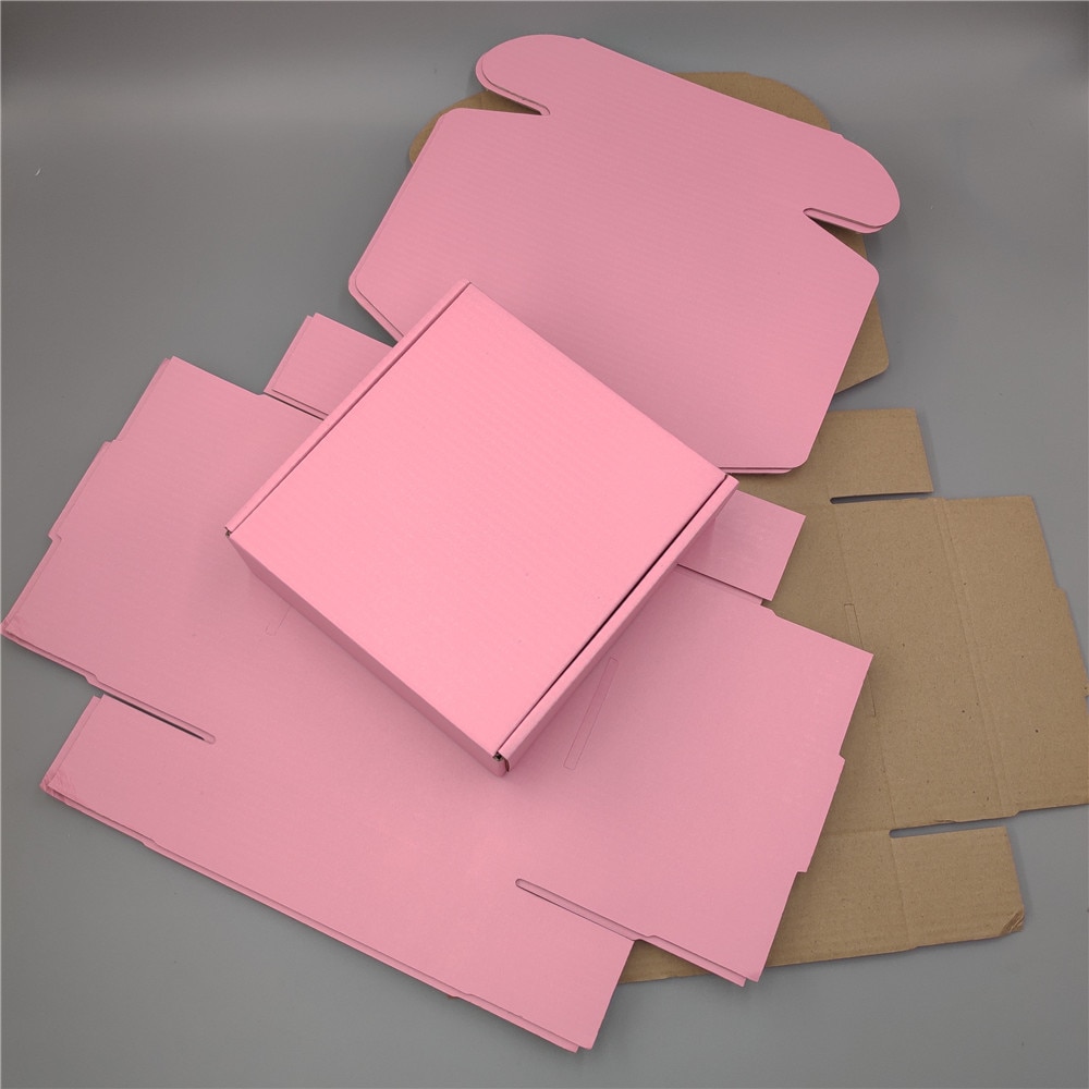15*15*5cm 10pcs pink mailer box Corrugated paper b... – Vicedeal