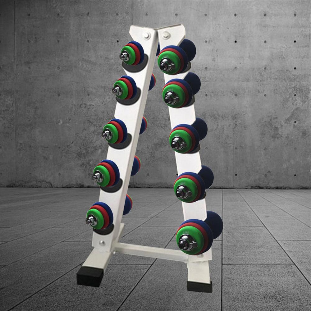 A-frame-estante para Mancuernas, soporte resistente de 5 niveles para almacenamiento de mancuernas, para gimnasio en casa