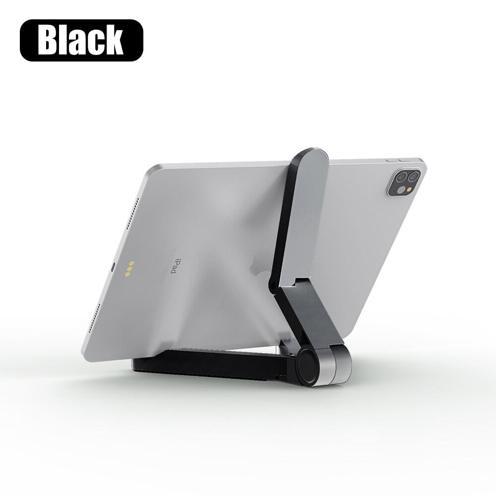 Folding Universal Tablet Stand Lazy Pad Support Phone Holder Phone Stand for Samsung Huawei Xiaomi IPhone IPad 10.2 9.7: Black