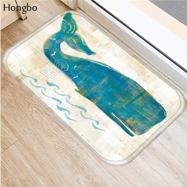Hongbo halkskyddsmattor marint liv tryckmattor badrumsgolv kök sjöstjärna conch sjöhäst valsköldpadda mönstermattor: 37