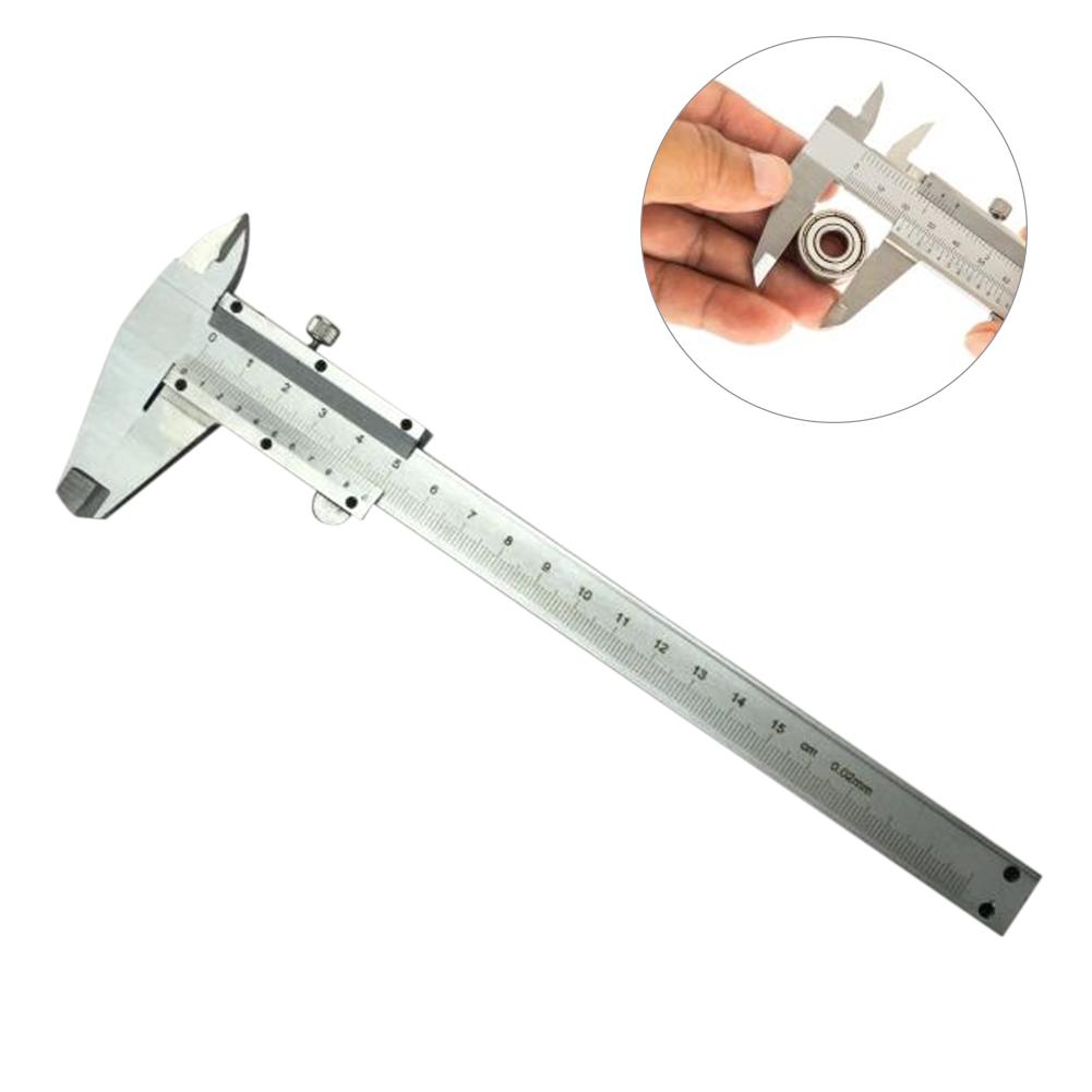 150mm Vernier Caliper Stainless Steel Precision Measuring Tool For Inside Outside Depth Step Measurements S 0-6inch