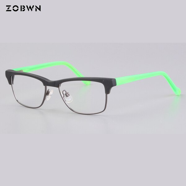 Kids prescription eyeglasses pink green optical frames full metal &amp; handmade children glasses boy girl blue light blocking glass: X11531-C1